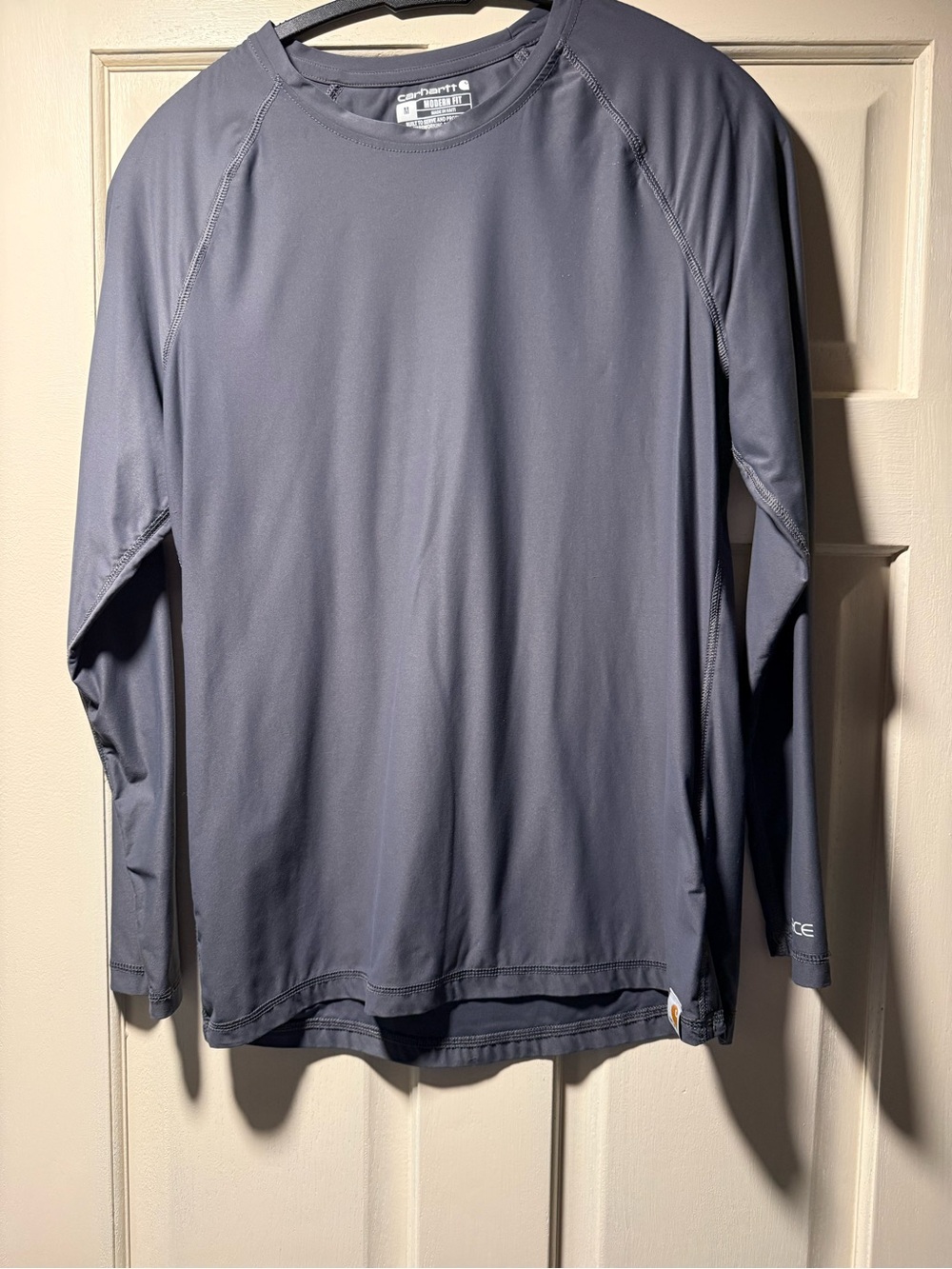 Carhartt Force Long Sleeve Performance Shirt Mens M Gray Modern Fit